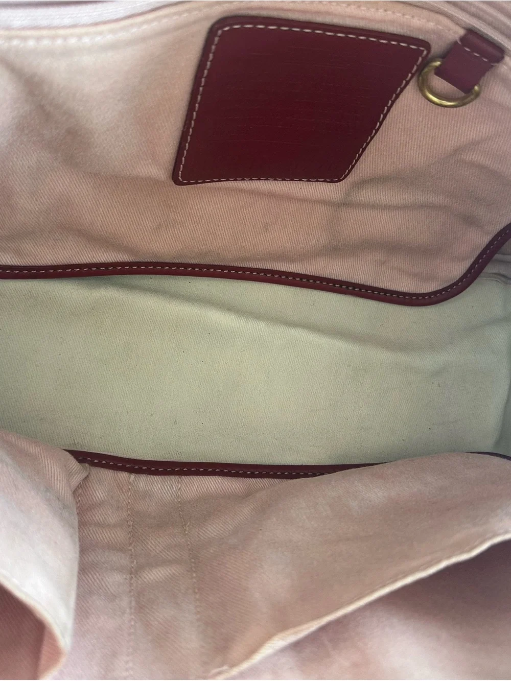 Vintage Coach Penelope Canvas and Red Trim leather